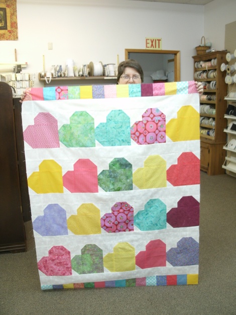 Candy Hearts Quilt - by Anne Wiens, 2015