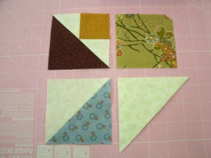 Pieces for setting triangles.