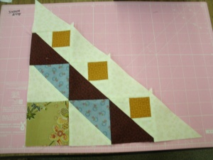 Pieced setting triangles